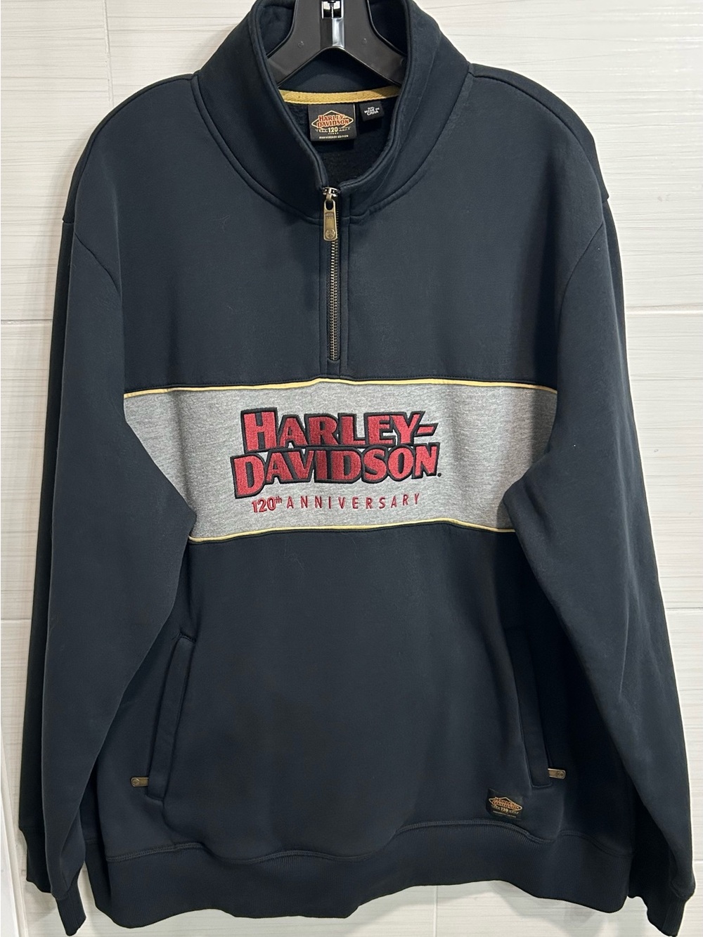 Harley-Davidson Black Gray Pullover with Red Logo